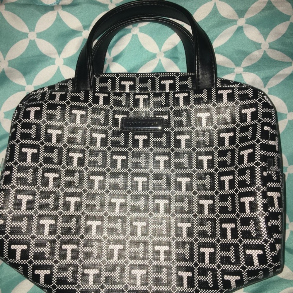 Tommy Hilfiger Small Black & White Travel Tote